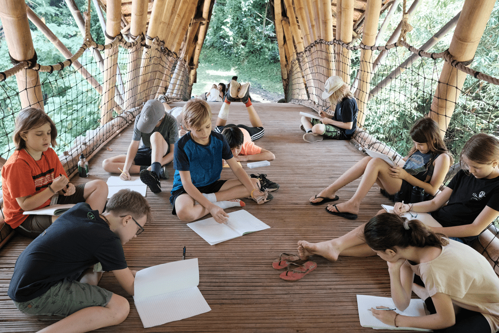 Children learning together in a natural classroom